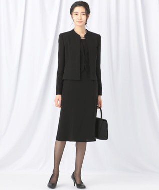 自由区 FORMAL 【日本製】パール調ネックレス（グレー） ブラック系