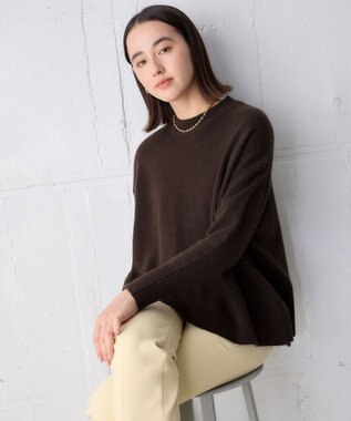 UNFILO 【新色追加】ふわふわ クルーネックニット [NEW]ブラウン