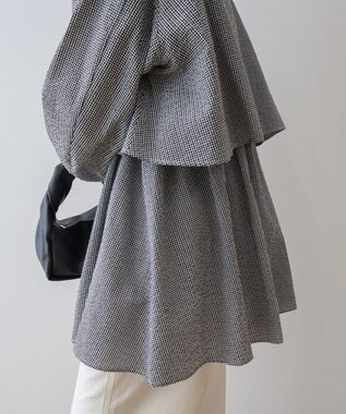 AMERICAN HOLIC サッカーティアードロングブラウス Gingham Check