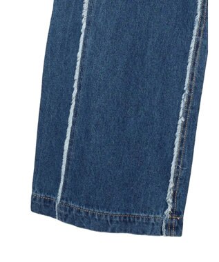 Green Parks ・Ｄｏｕｂｌｅ　Ｆｌａｇｓフリンジラインストレートデニム Indigo