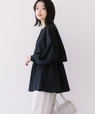 AMERICAN HOLIC サッカーティアードロングブラウス Black