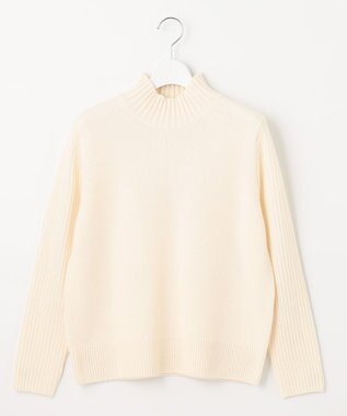 J.PRESS LADIES L 【洗える】CASHBIT ハイネック ニット ホワイト系