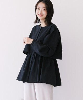 AMERICAN HOLIC サッカーティアードロングブラウス Black