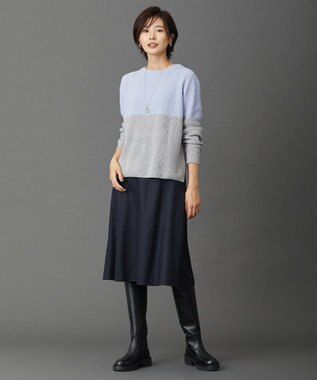 J.PRESS LADIES アクアレジェンドウールジャージー スカート ネイビー系