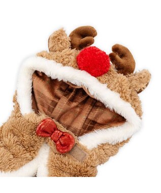 PET PARADISE ペットパラダイス トナカイ ポンチョ 2025 小型犬 ライトブラウン