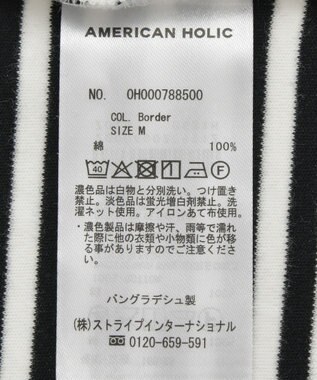 AMERICAN HOLIC クルーネックロングプルオーバー Border
