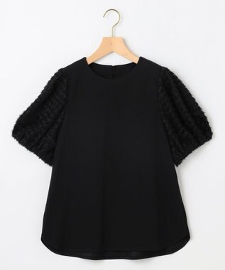 組曲 華感コンビネーションスリーブ カットソー ブラック系