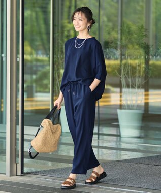 Green Parks イージーテーパードパンツ Navy