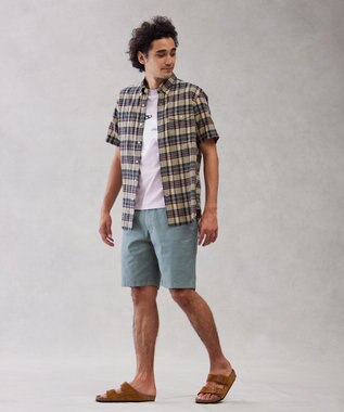 J.PRESS MEN インディアンマドラスチェック シャツ ベージュ系3