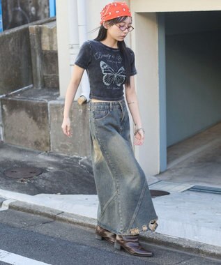 WEGO ヴィンテージウォッシュグラフィックリブT 柄3