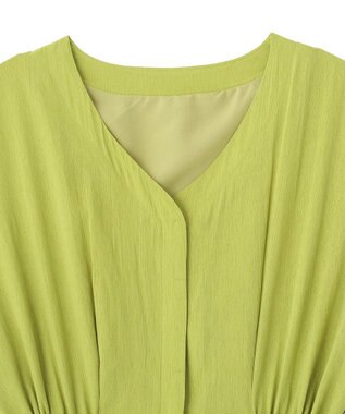 YECCA VECCA ドライタッチシアードロストワンピース Lime Green