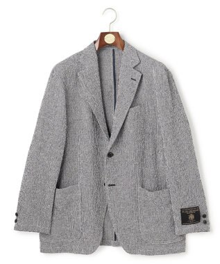 J.PRESS MEN 【SHACKET】ストレッチリネンサッカー ジャケット ブラウン系3