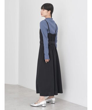 earth music&ecology ウエストマークキャミワンピース Black