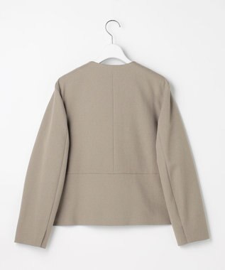 J.PRESS LADIES S 【WEB限定カラーあり】ツムギートflannel ノーカラー ジャケット ベージュ系