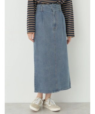 earth music&ecology デニムナロースカート Medium Indigo