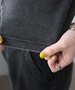 WEGO ラインストーンロゴWZIPトップス スミクロ