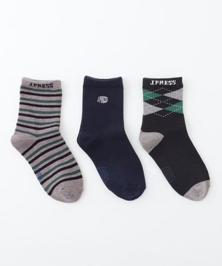 J.PRESS KIDS 【19-26cm】3P ソックス ネイビー系
