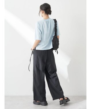 earth music&ecology スポーティー刺繍ロゴＴ Light Blue