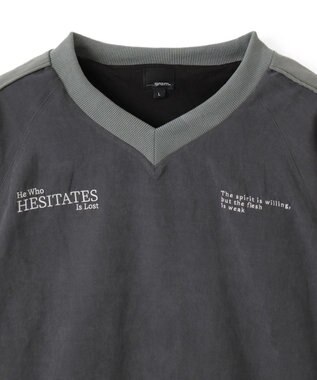 WEGO ミリタリーVネックラインプルオーバー ダークグレー