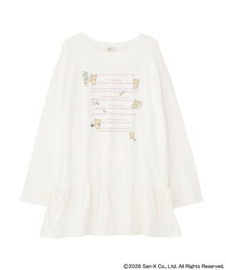 earth music&ecology 【予約】リラックマ×earth ブラウジングロンT オフホワイト