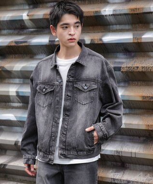 WEGO 【ユニセックス着用ITEM】BIGデニムジャケット デニムブラックソノタ
