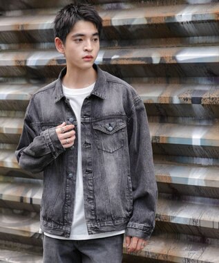 WEGO 【ユニセックス着用ITEM】BIGデニムジャケット デニムブラックソノタ