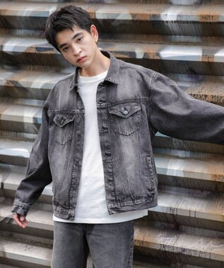 WEGO 【ユニセックス着用ITEM】BIGデニムジャケット デニムブラックソノタ