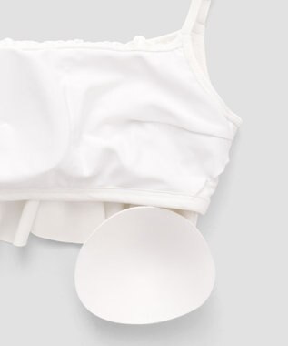 San-ai Resort（三愛水着楽園） 【SALE】フリルトップス３点セット　9M　【San-ai Resort（サンアイリゾート）】 ホワイト×ネイビー