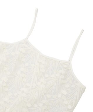 YECCA VECCA 【2点SET】刺繍レースキャミセットハイネックニット Ivory