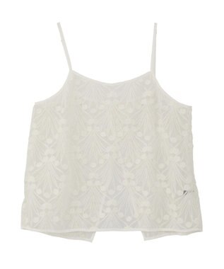 YECCA VECCA 【2点SET】刺繍レースキャミセットハイネックニット Ivory