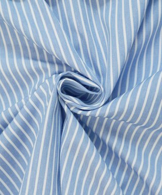 Tiaclasse 【洗える】ストライプフレアスリーブチュニックブラウス サックス