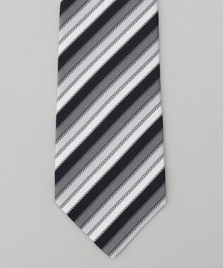 GOTAIRIKU 【WEAR BLACK】フォーマル用_ストライプ ネクタイ ブラック系1