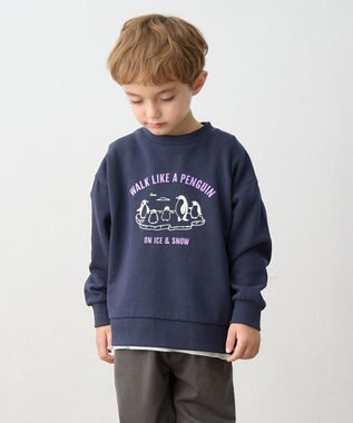 ANY KIDS アニマルプリント 裏毛トレーナー