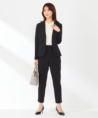 ANY SIS 【セットアップ可】セレモニーダブルクロス テーパードパンツ ブラック