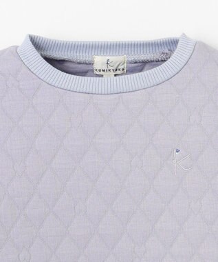 組曲 KIDS 【90-100㎝】ハートキルトジャガード トレーナー サックス系