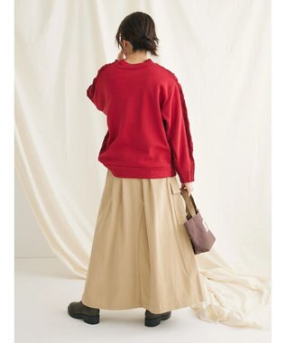 CRAFT STANDARD BOUTIQUE 綿ピーチカーゴスカート Beige