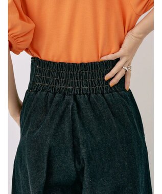 earth music&ecology フロントジップデニムパンツ Indigo