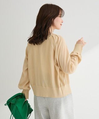 Green Parks 【しのばせカーデ】ポケッタブルＵＶカットニットカーディガン Beige