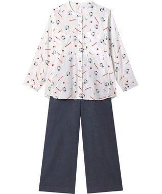 ワコール／睡眠科学 パジャマ 長袖 長ズボン 綿100%(本体) 寝返りしやすい 【睡眠科学×サンリオキャラクターズ】 レディース YDX651 睡眠科学／ワコール レッド