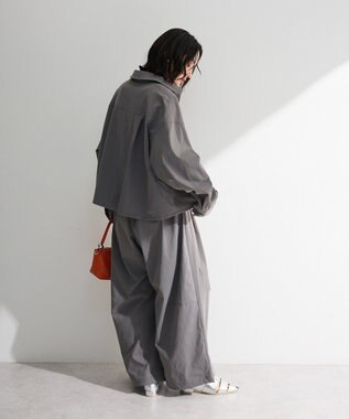 Green Parks ウエストフリルワイドコクーンパンツ Gray