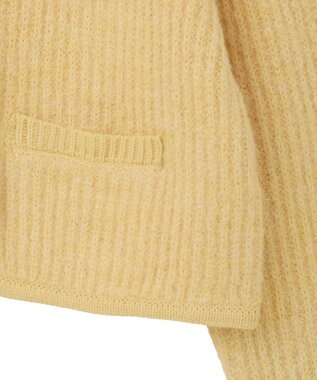 earth music&ecology 【WEB限定】ゴールド釦ショートニットカーディガン Yellow