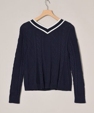 ONWARD Reuse Park 【組曲】ニット春夏 ネイビー