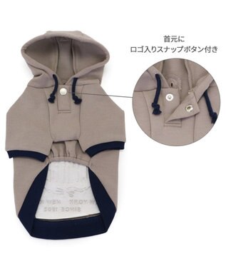 PET PARADISE J.PRESS エンボス パーカー 《グレー》 中型犬 グレー