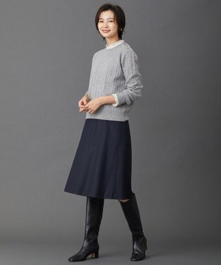 J.PRESS LADIES アクアレジェンドウールジャージー スカート ネイビー系