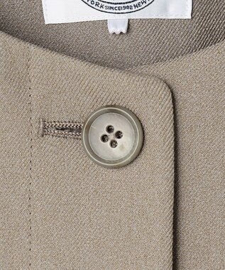 J.PRESS LADIES S 【WEB限定カラーあり】ツムギートflannel ノーカラー ジャケット ベージュ系