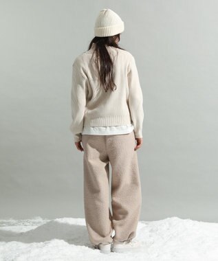 CRAFT STANDARD BOUTIQUE ブークレ風カットソーパンツ Beige