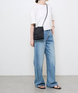 russet ＜長財布がちょうど入る＞ナイロンミニショルダーバッグ(Z-215) Black