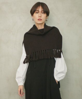 #Newans カシミヤブレンドバルキースヌードベスト ダークブラウン系