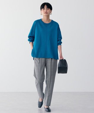 AMERICAN HOLIC センターシームラウンドニットプルオーバー Blue Green