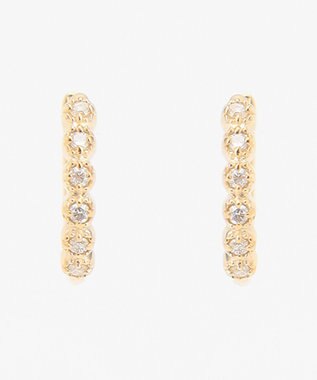 TOCCA 【WEB限定】FRILL DIAMOND PIERCED EARRINGS K10 ダイヤモンド ピアス イエローゴールド系